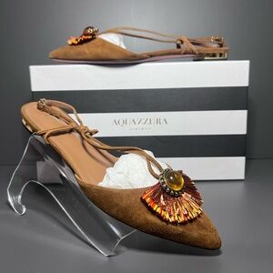 Aquazzura Brown Suede Women's Shoes